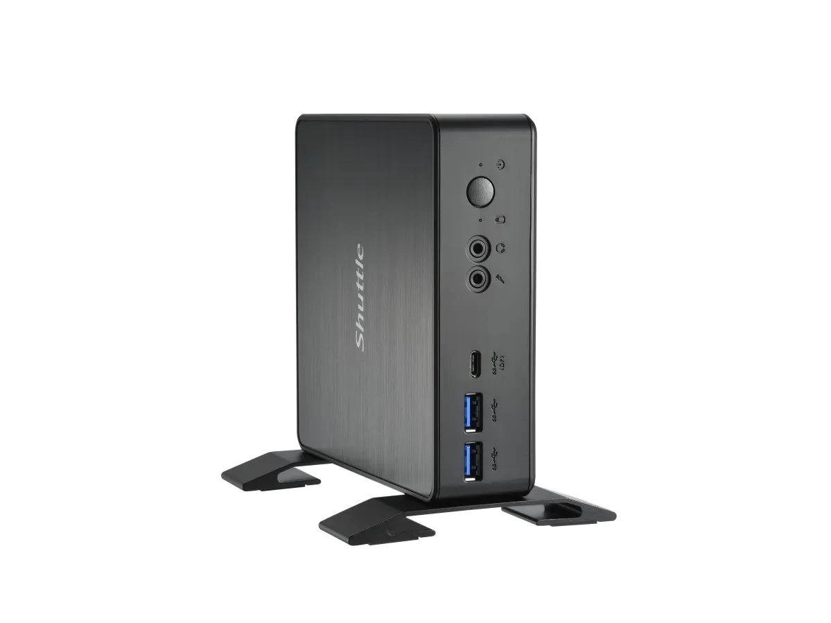 Shuttle XPC nano NC40U5 - Barebone - mini PC 1 x Core i5 1235U / op til 4.4 GHz - RAM 0 GB - UHD Graphics 620 - Gigabit Ethernet - sort