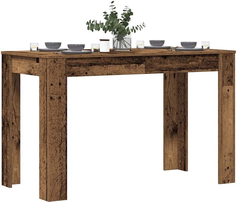 vidaXL - Eettafel - Bewerkte Hout - Oud Houtkleurig