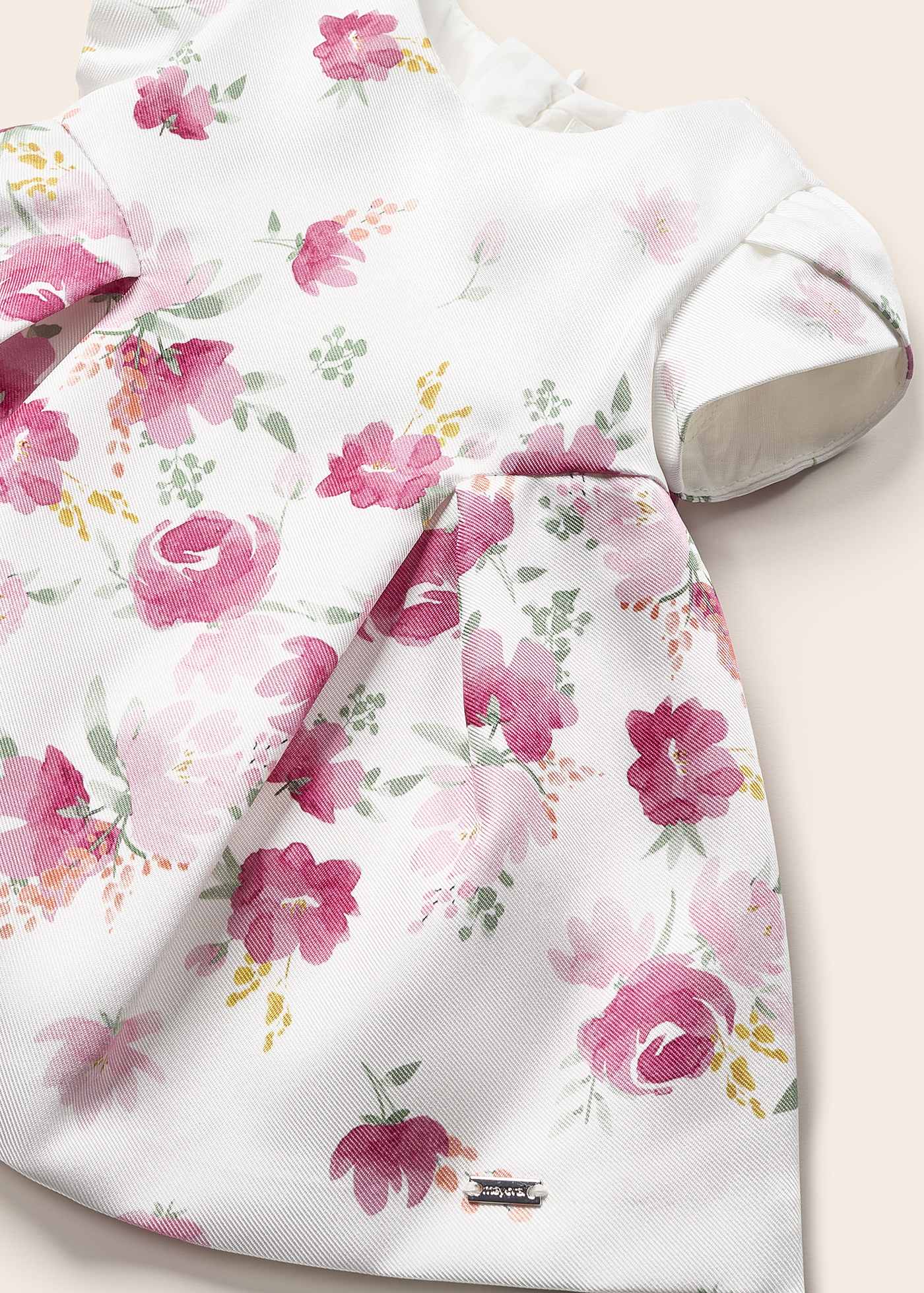 Vestido formal estampado com capa para fralda para recém-nascido