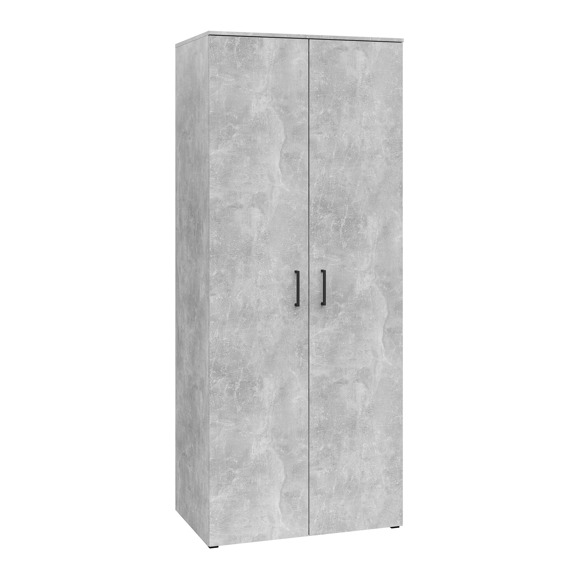 Kleiderschrank - Betonoptik - Breite 80 cm - XL-Tiefe