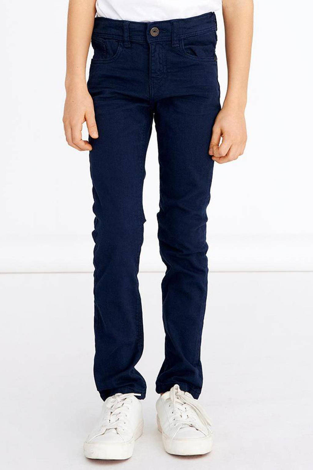 NAME IT slim fit broek NKMTHEO donkerblauw