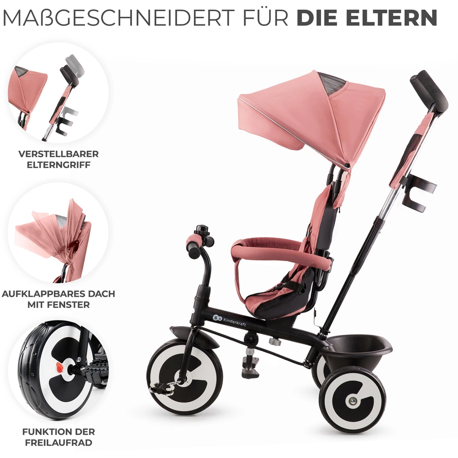 Kinderkraft Dreirad Aston, rose pink