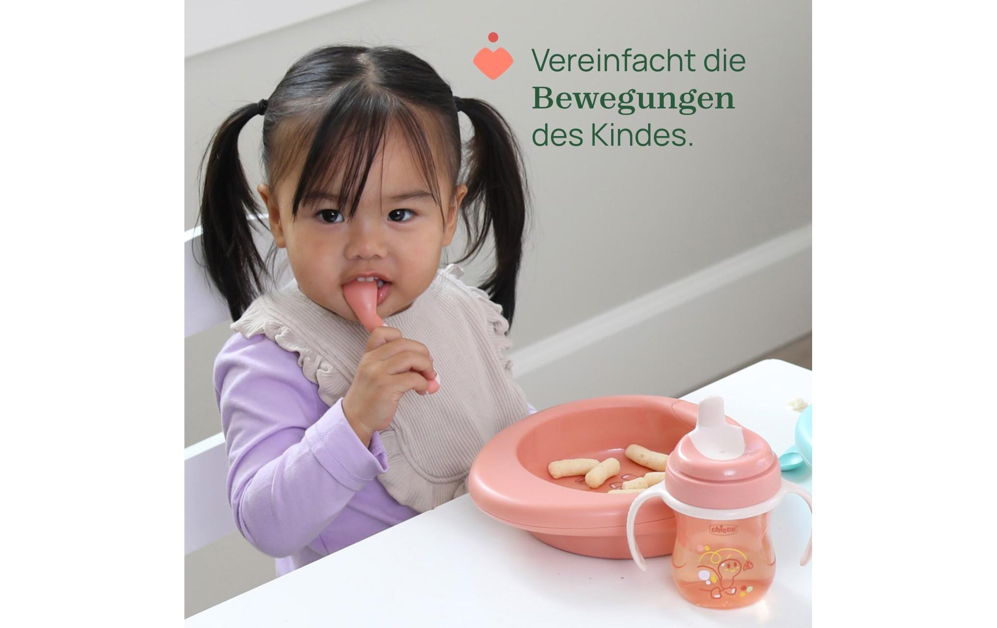 Kinderlöffel Gewinkelt, Blau, 8m+Erster Esslernlöffel