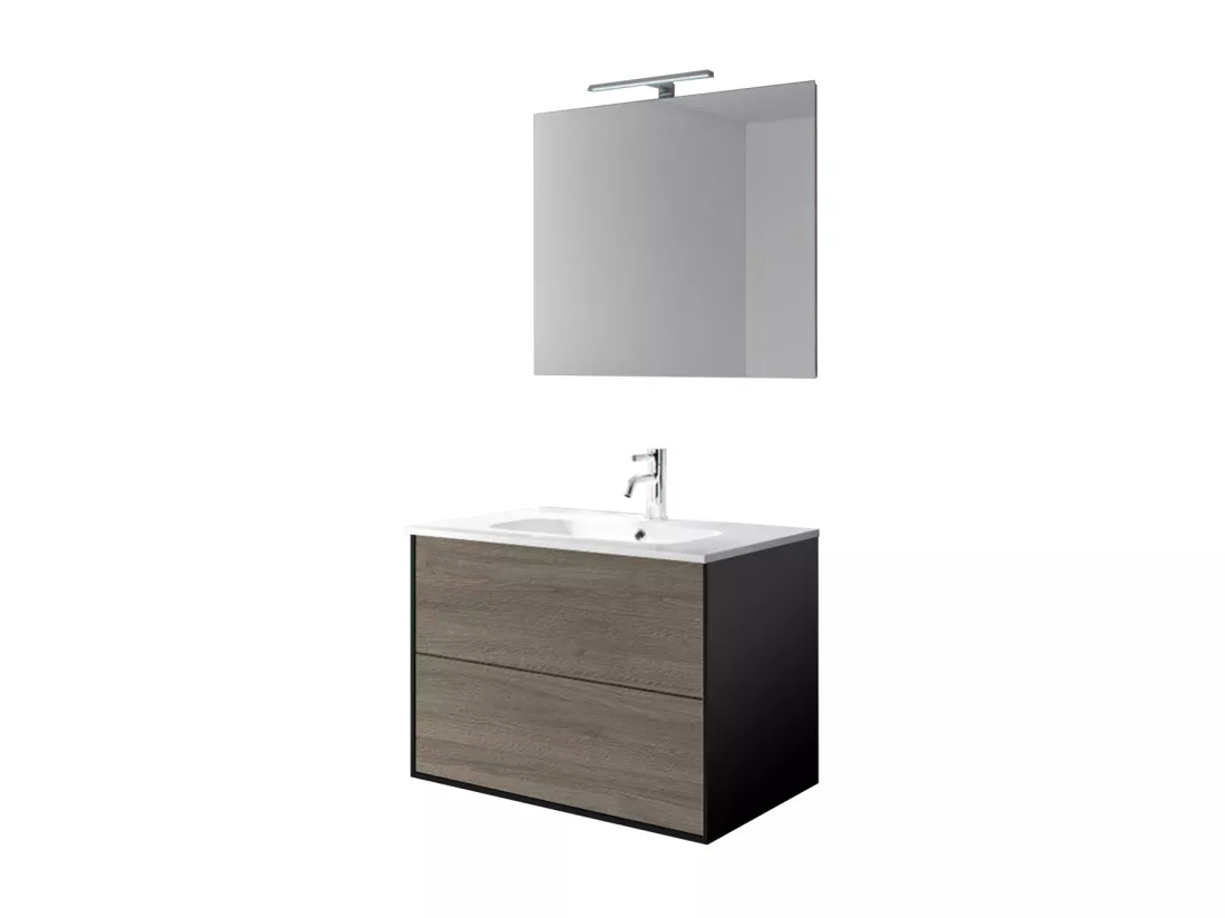 Ensemble de salle de bain 4 pièces IGEA chêne cendré