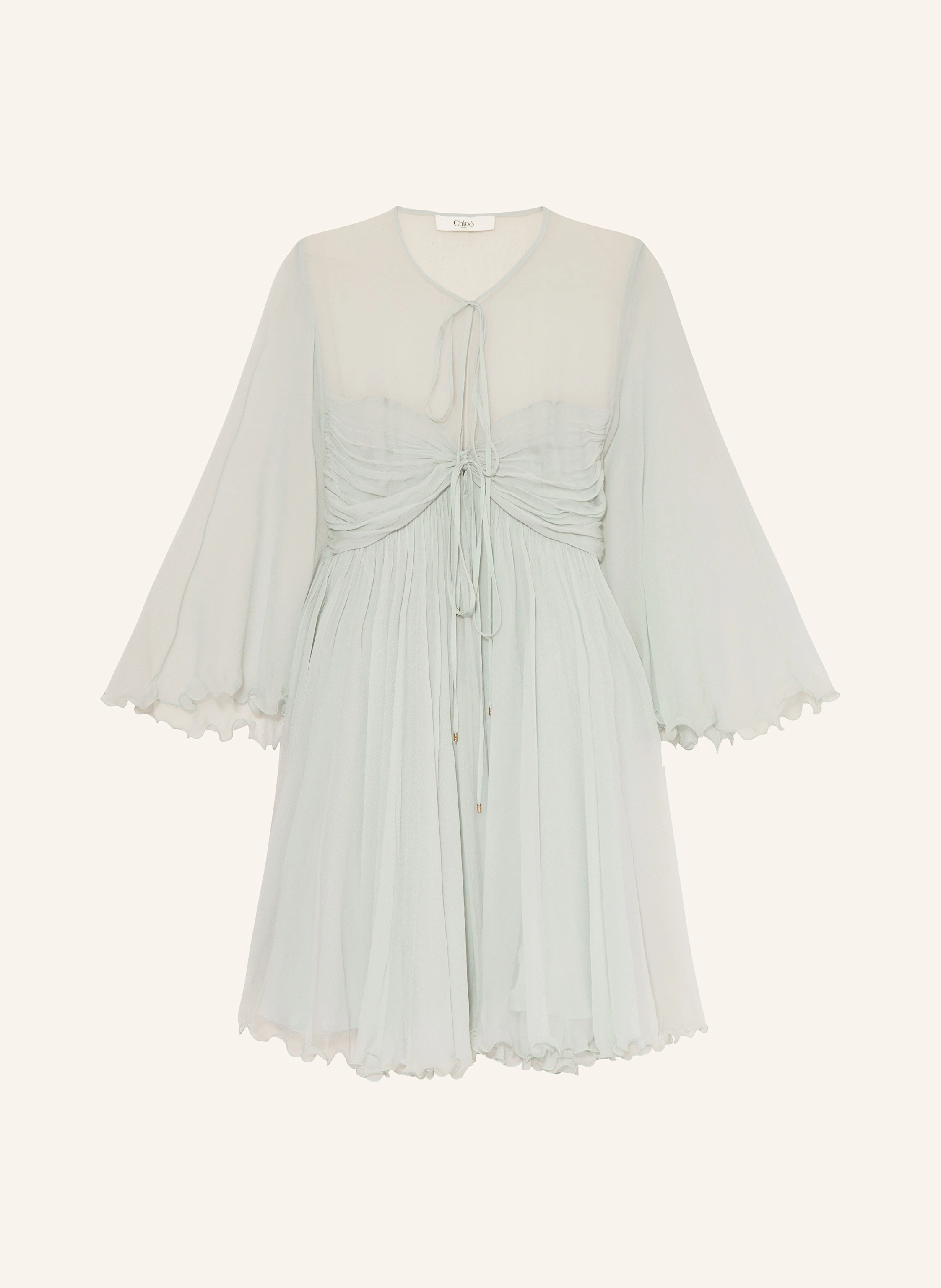 Chloé Seidenkleid mit 3/4-Arm