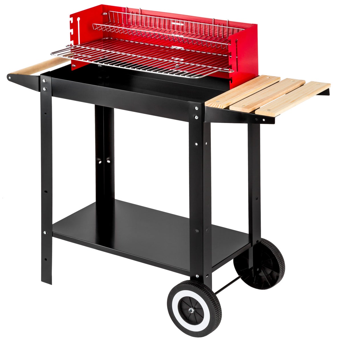 tectake grillwagen met 2 wielen, 86 x 34 x 80 cm