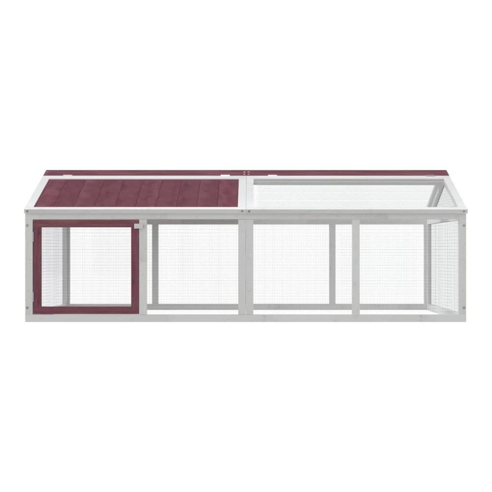 Enclos animaux moka 200x112,5x74 cm bois massif de pin