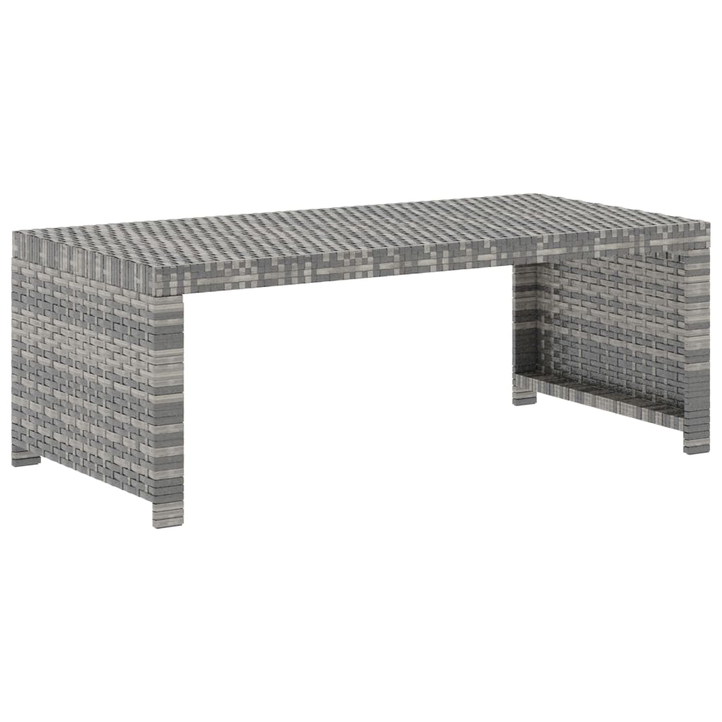 Salon de jardin meuble d'extérieur ensemble de mobilier 5 pièces avec coussins résine tressée gris