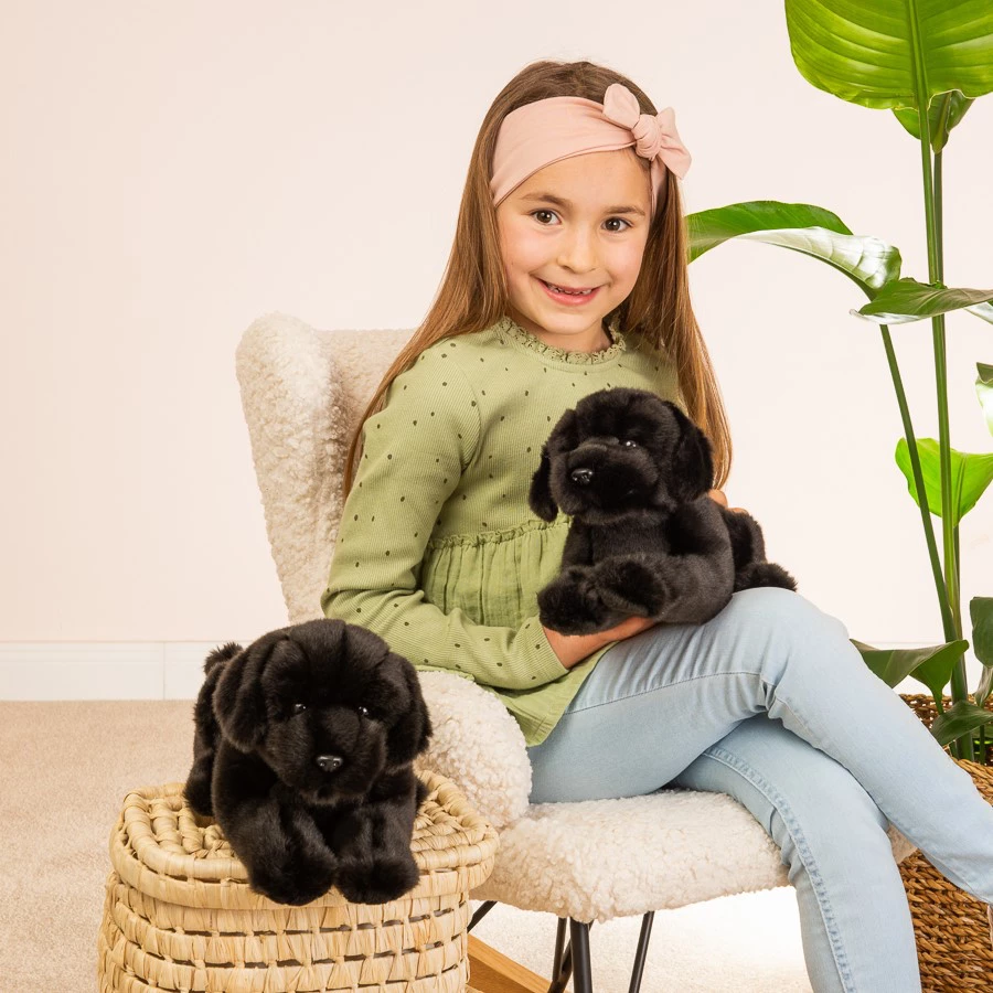 Teddy HERMANN® Labrador liegend schwarz 30 cm