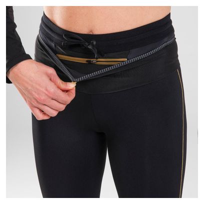 Collant Trail Kiprun Run 900   Ceinture de Portage Noir Femme