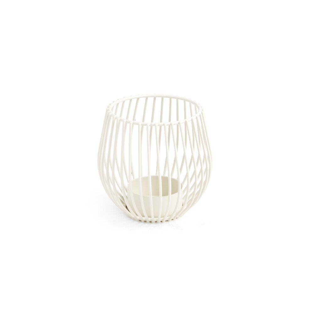 Bougeoir en métal Ø9xH9cm - 3 coloris