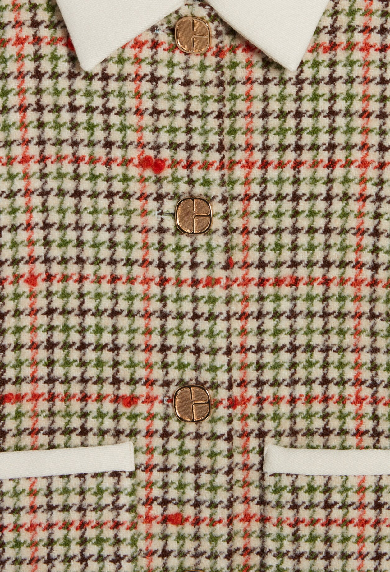 Veste &agrave; carreaux contraste
