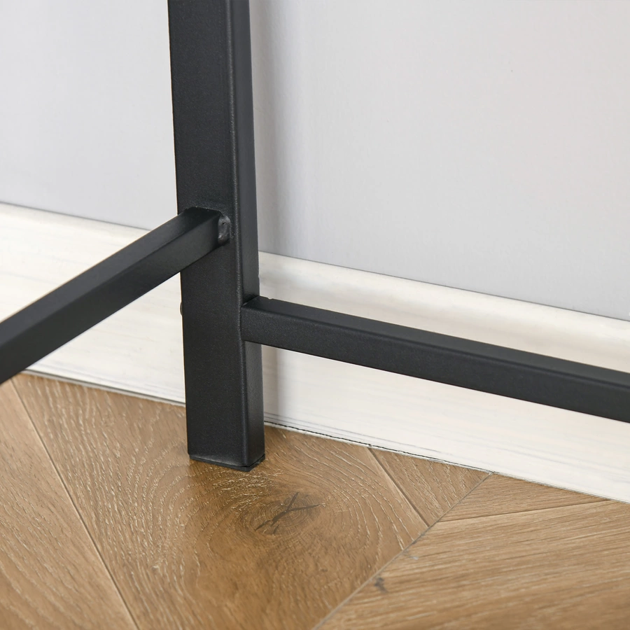 HOMCOM Schreibtisch in Walnuss-Optik walnuss, schwarz