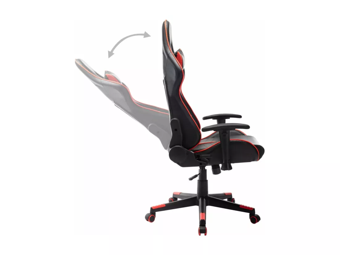 Chaise de jeu Noir et rouge Cuir artificiel
