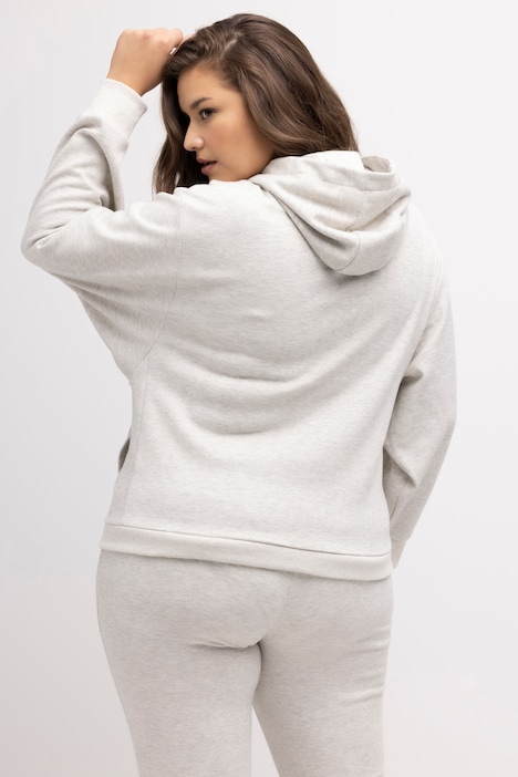 Hoodie, Fischgrat, Oversized, Langarm, Kapuzenshirt