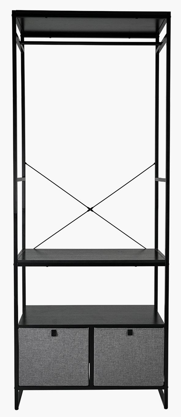 Klesstativ svart - 84x46,5x215 cm