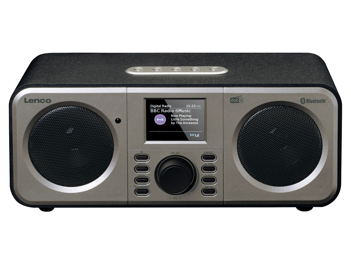 Lenco dar-030bk dab+ radio - zwart,zilver
