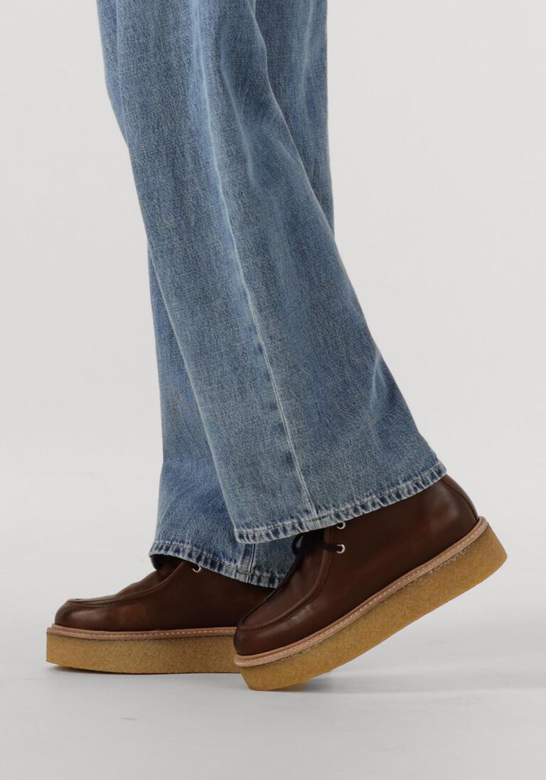 bruine posa veterschoenen chukka shearling