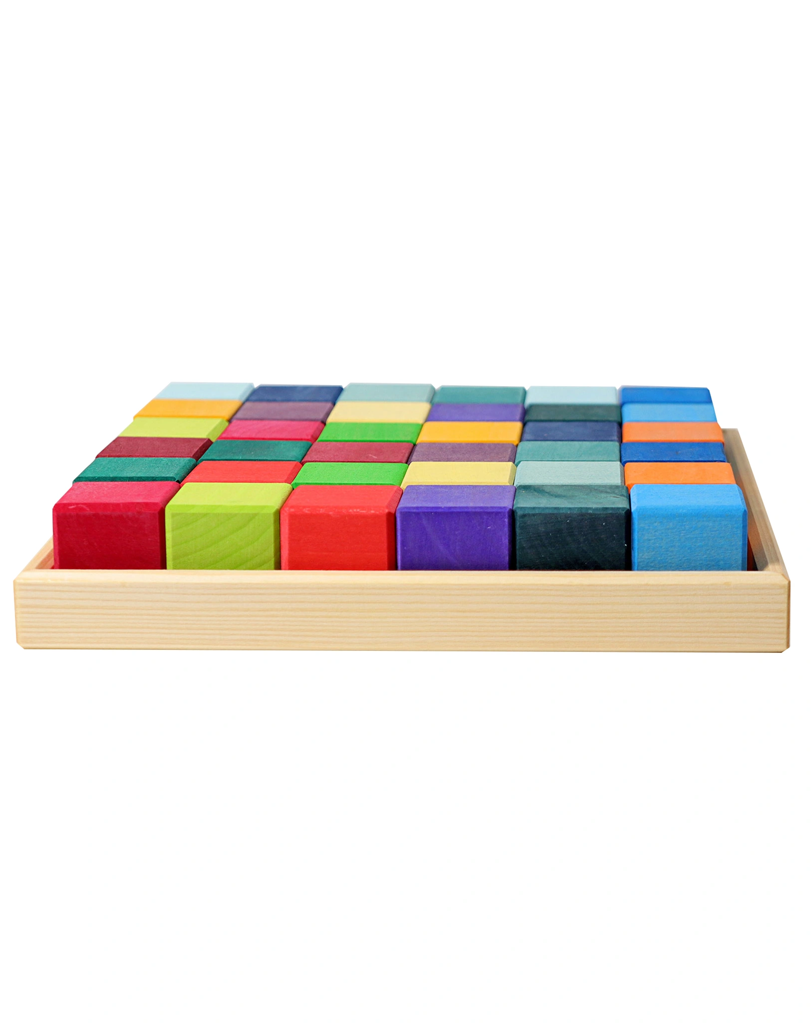 Holzbauklötze REGENBOGEN MOSAIK 36-teilig