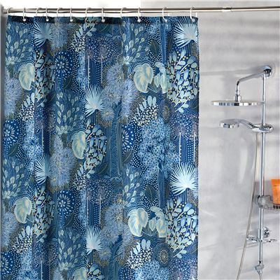 Rideau de douche motif flore sous-marine
