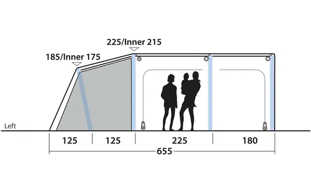 Outwell Boston Air 5 TC Tunnelzelt für 5 Personen