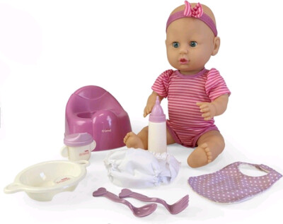 Happy Friend - Baby Dukke Med Tilbehør - Pige - 40 CM - Maja
