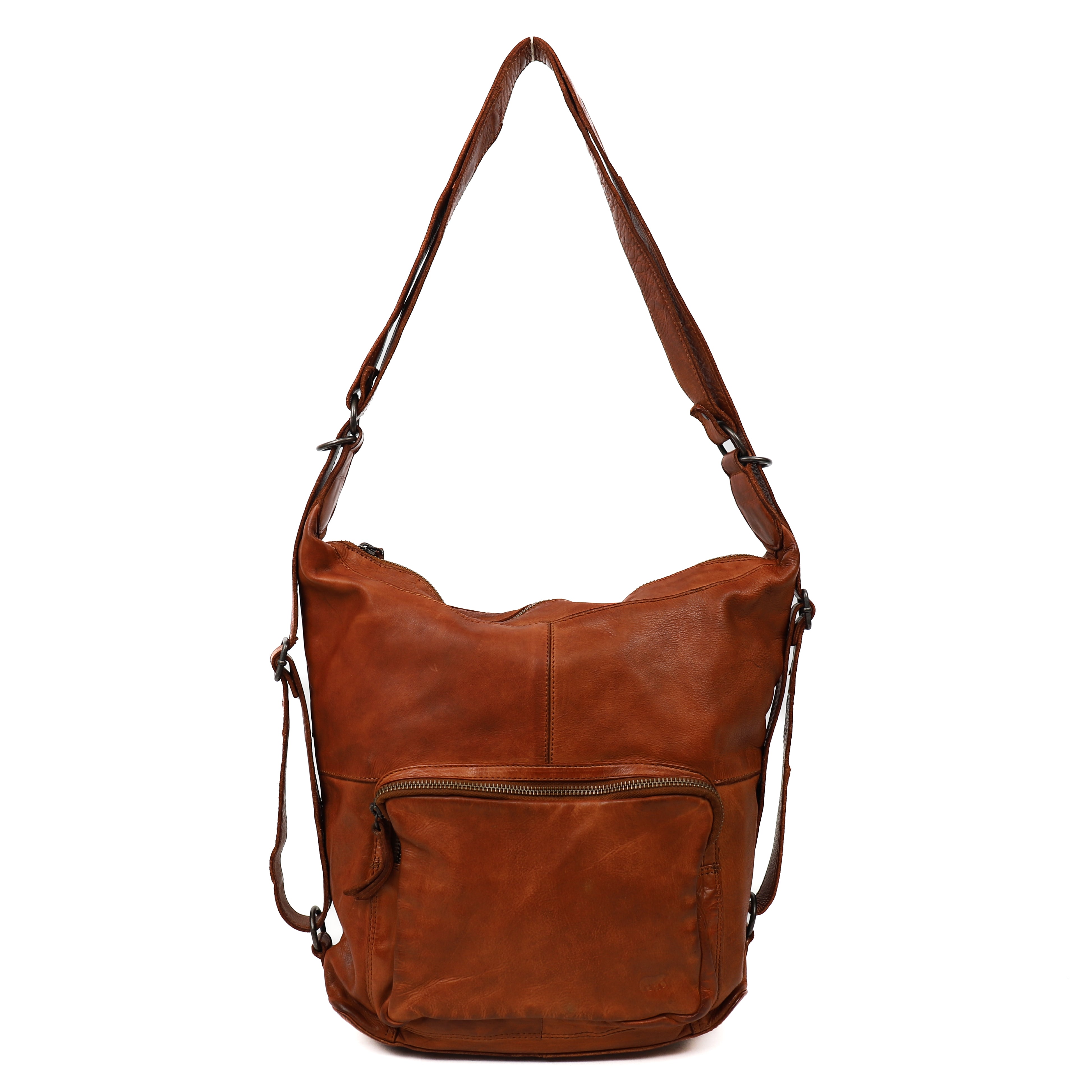 Rugzak/schoudertas 'Corina' cognac Cognac