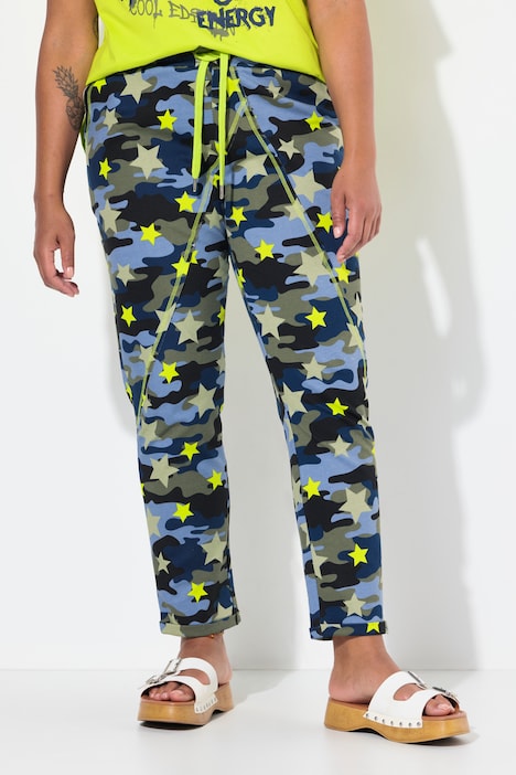 Jogginghose, Camouflage mit Ziernähten, Elastikbund