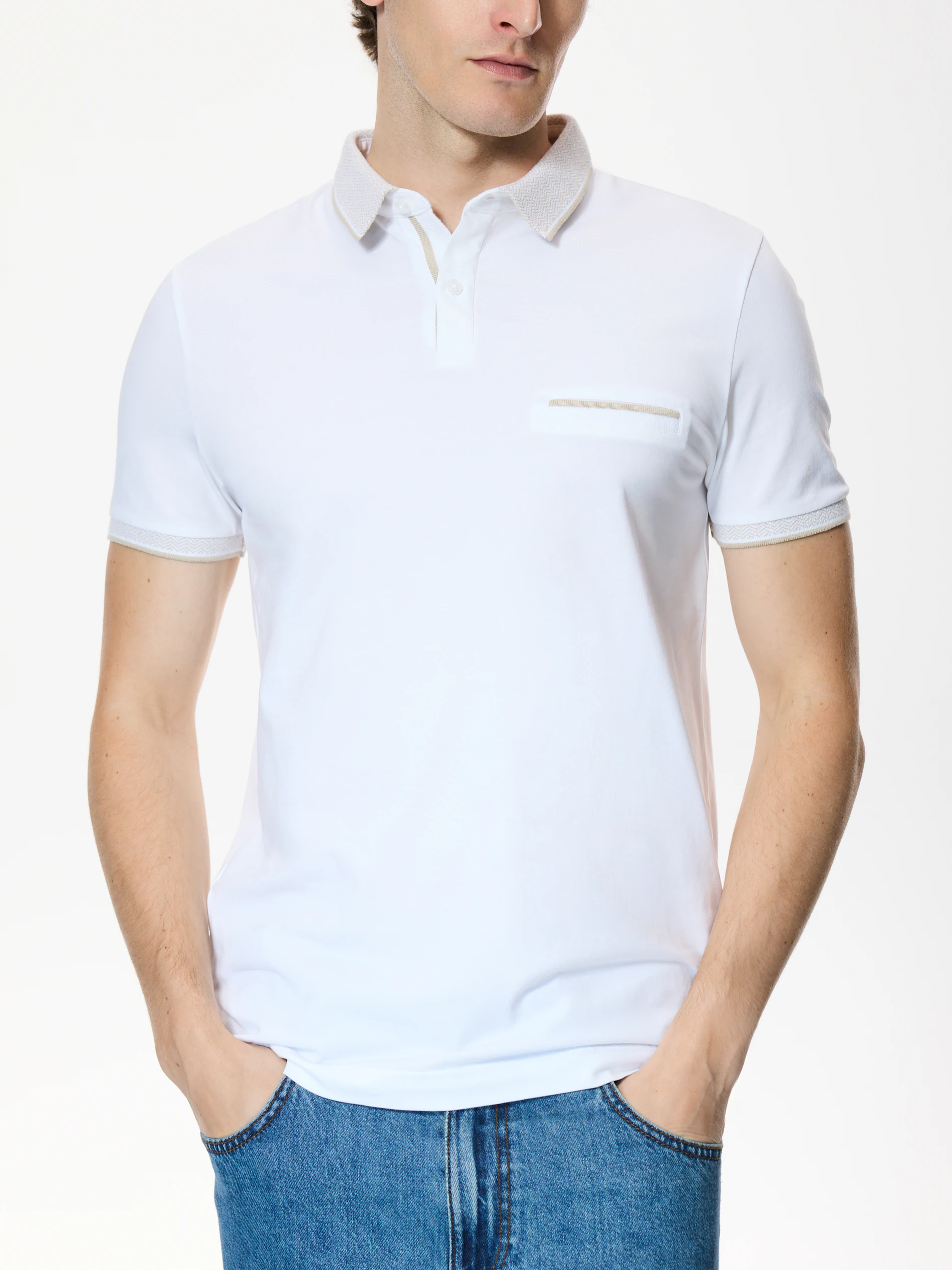 Polohemd im Slim-Fit mit hohem Baumwollanteil