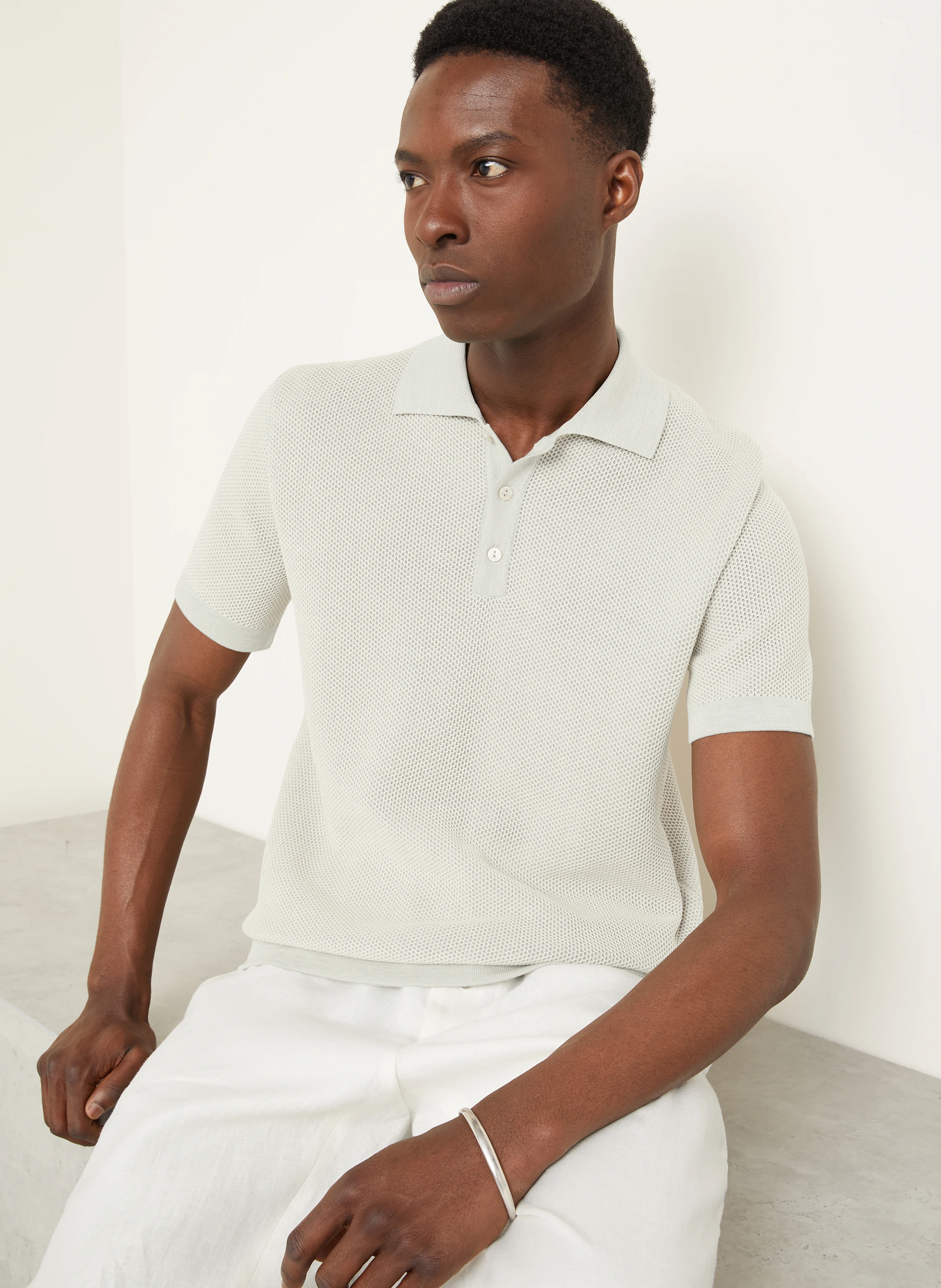 AGNONA Strick-Poloshirt mit Seide