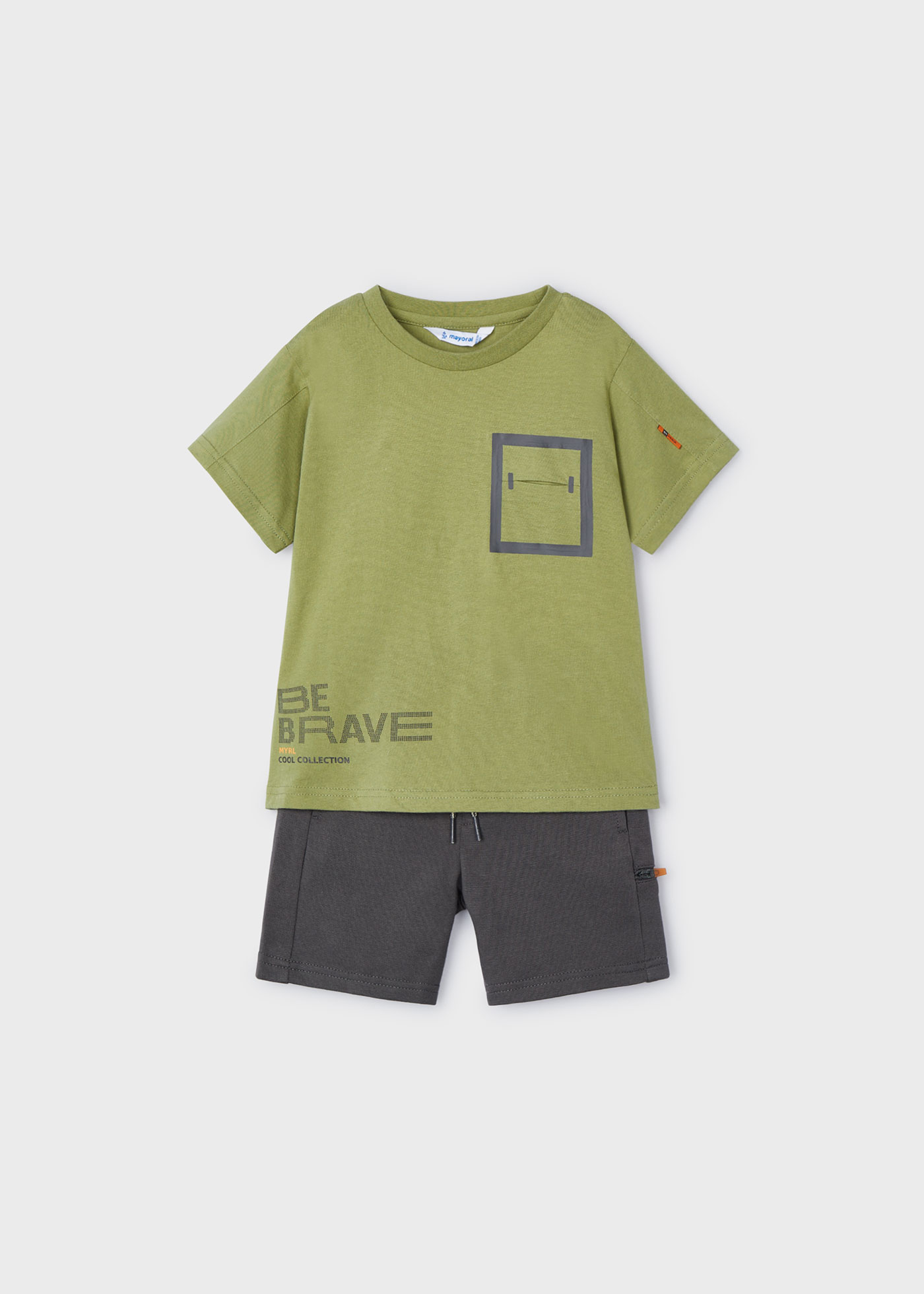 Conjunto de 2 peças com mensagem para menino, branco