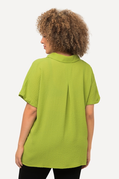 Bluse, Struktur, A-Linie, Hemdkragen, Halbarm