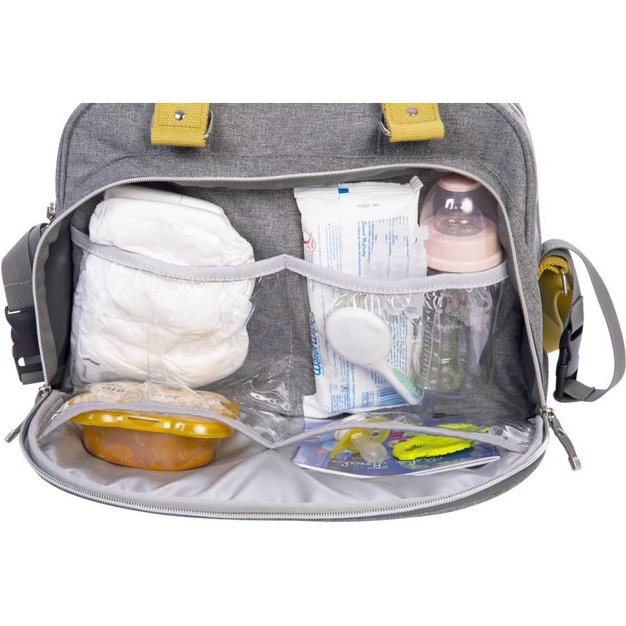BABY ON BOARD Wickeltasche Urban Classic Senf