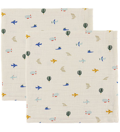 Liewood Spucktücher - 2er-Pack - 65x65 cm - Lewis - Aviator/Ecru