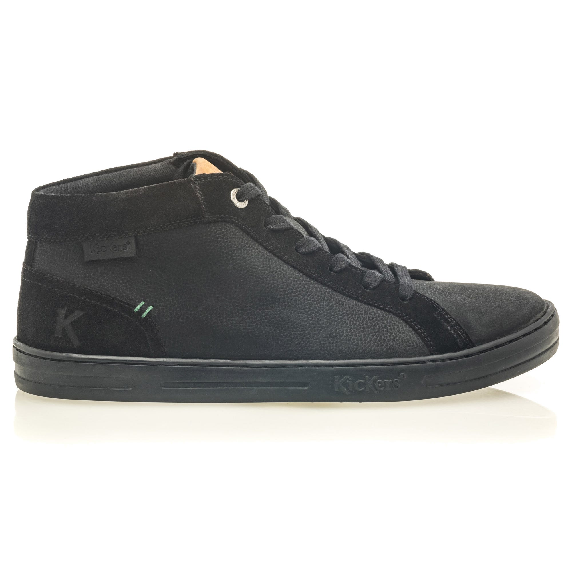 Baskets hautes Homme en cuir noir