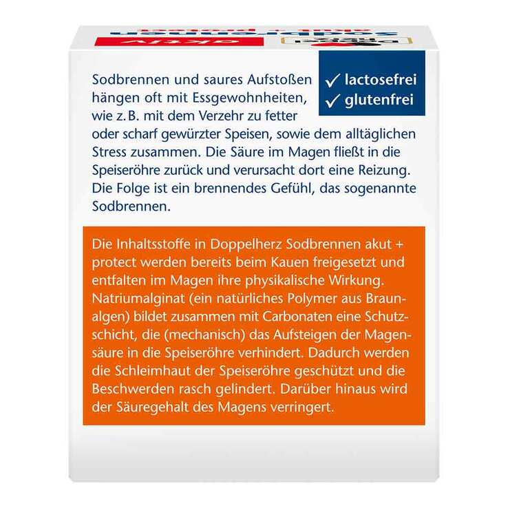 Doppelherz Sodbrennen akut + protect Kautabletten, 40 St