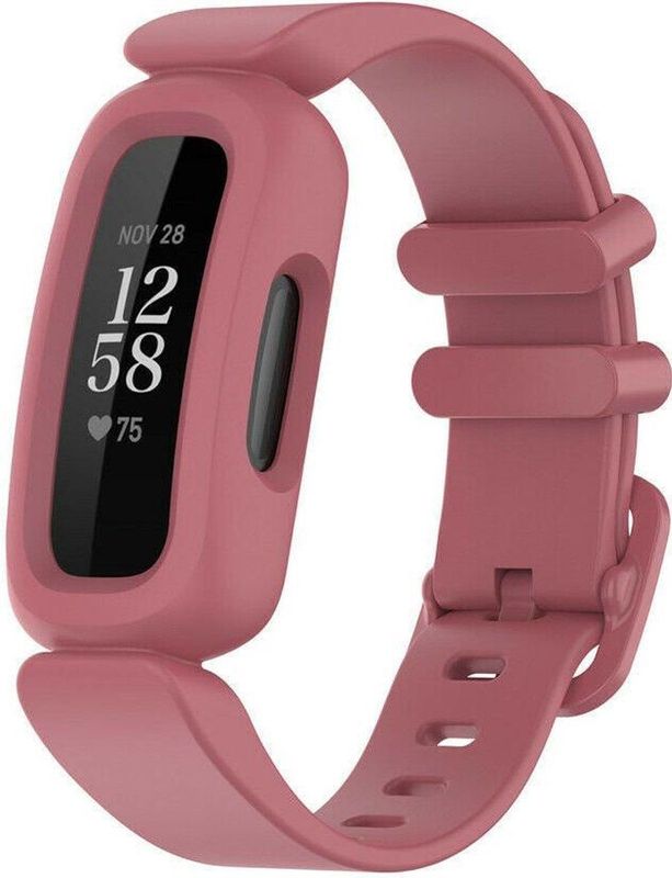 STRAP-IT - Siliconen Band - Watermeloen - Geschikt voor Fitbit Ace 3
