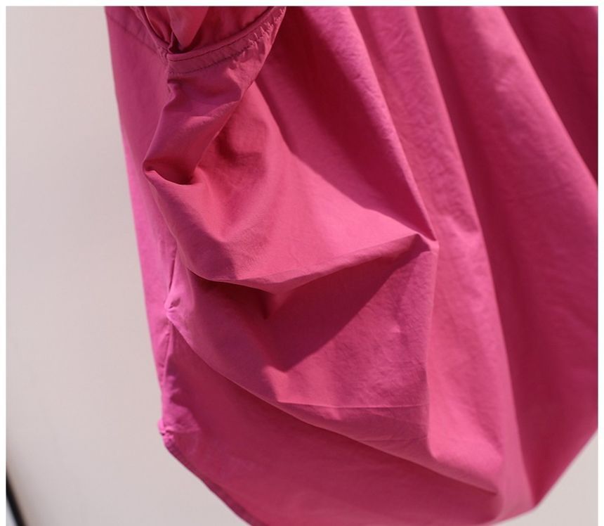 ZIMO - Oversized overhemd met ballonmouwen en kraag
