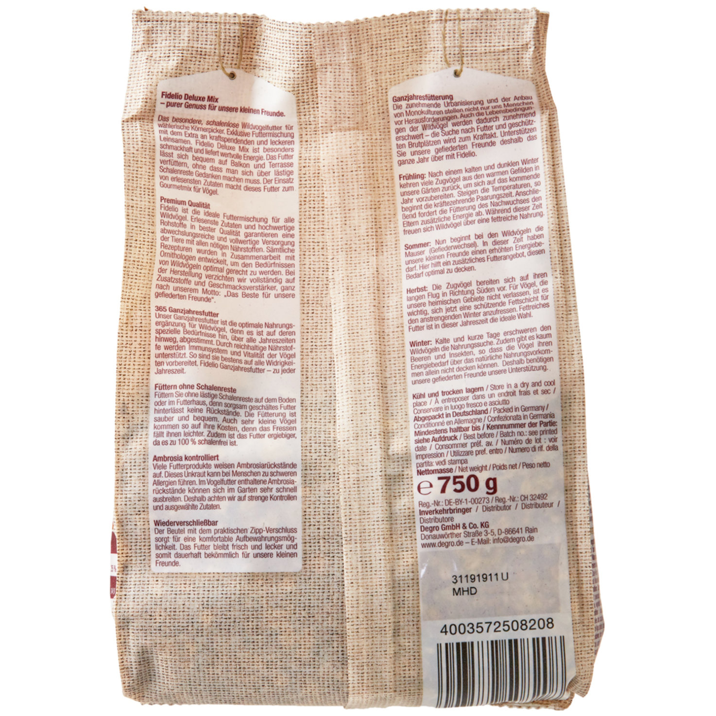 Fidelio Wildvogelfutter Deluxe