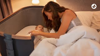 Iora Beistellbettchen 0 - 6 M   0 - 9 kg    Großer Aufbewahungskorb |    Einfache Schiebefunktion |    Äußerst bequeme Matratze |    Einfach zusammenzuklappen und mitzunehmen |