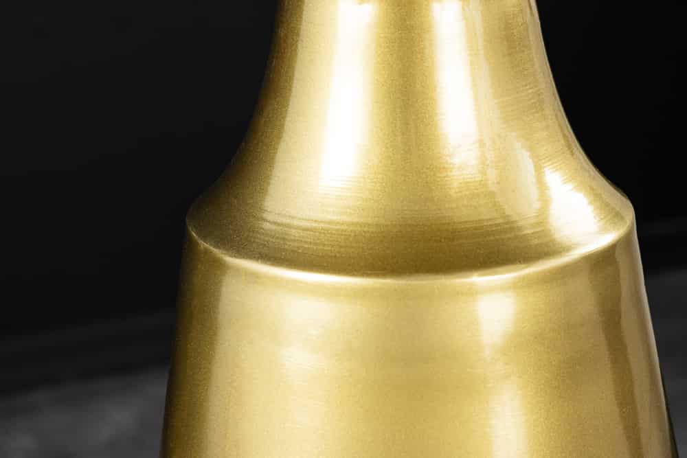 Design Beistelltisch ABSTRACT 60cm gold Metall gebürstet Patina Handarbeit rund Säulentisch