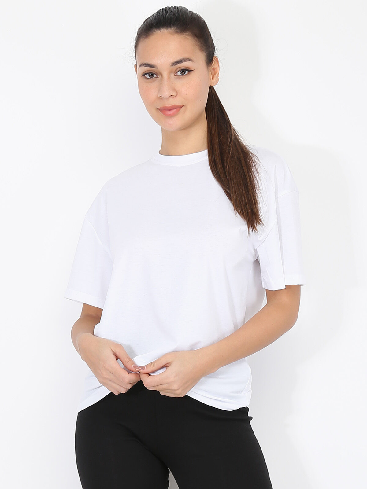 T-shirt en coton- Blanc