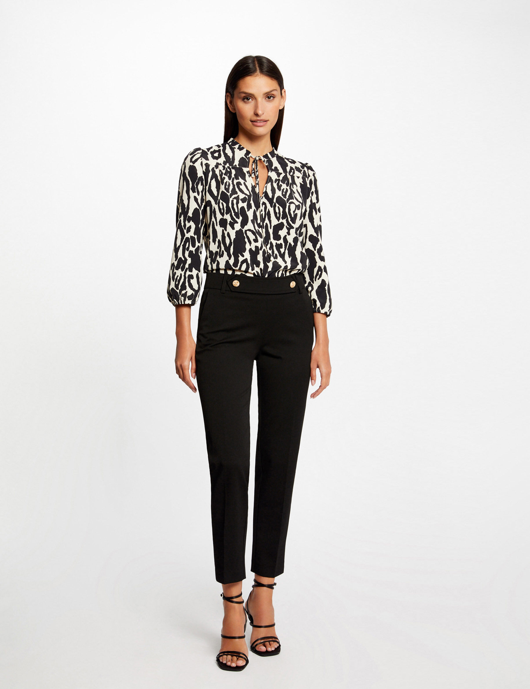 Blouse manches 3/4 imprimé animalier multico femme - multico
