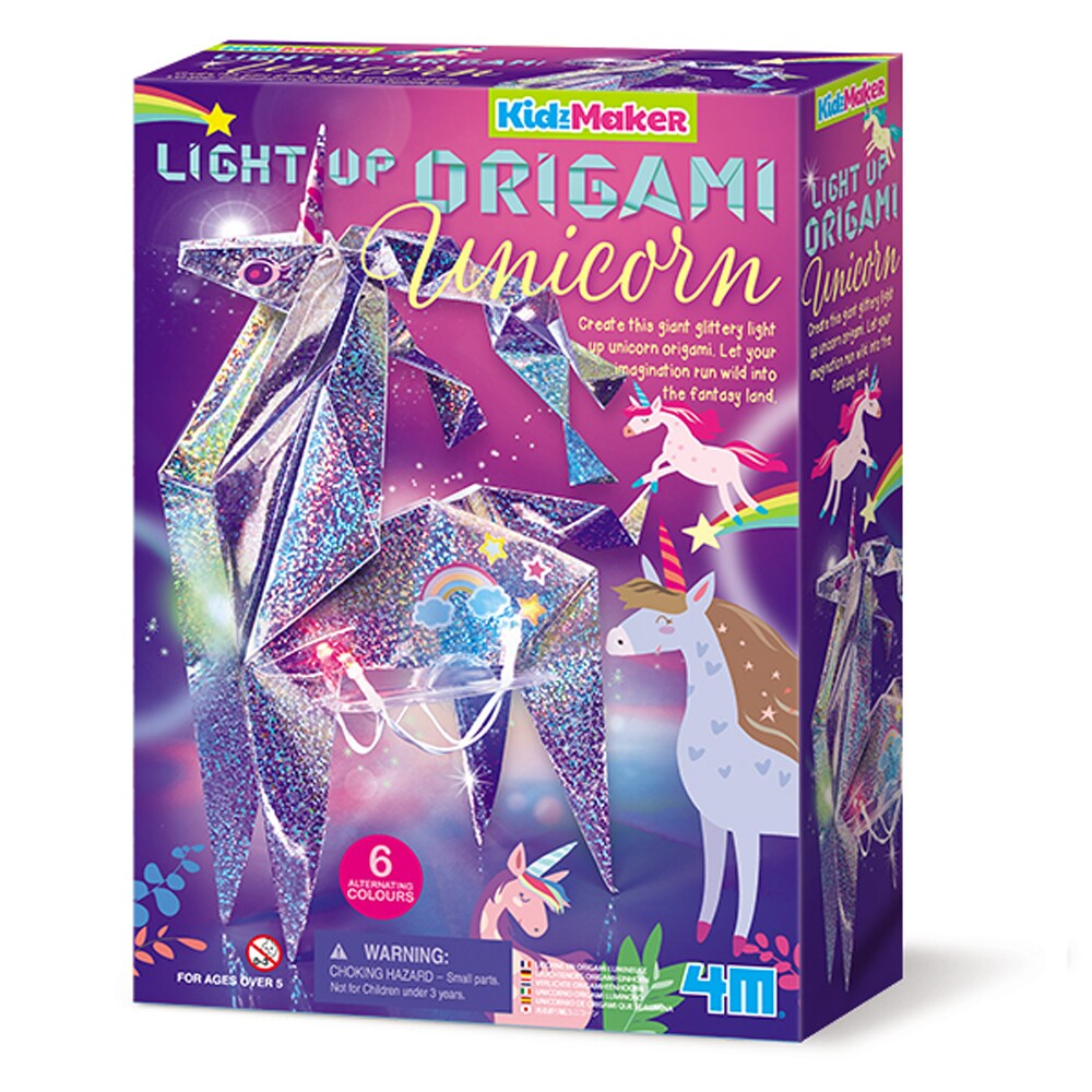 4M KidzMaker - Leuchtendes Origami Einhorn