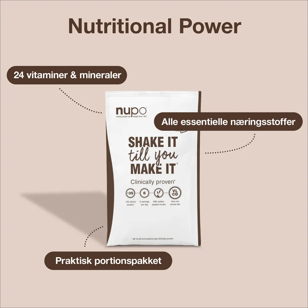 Nupo Diet Shake Chocolate - 384 g.