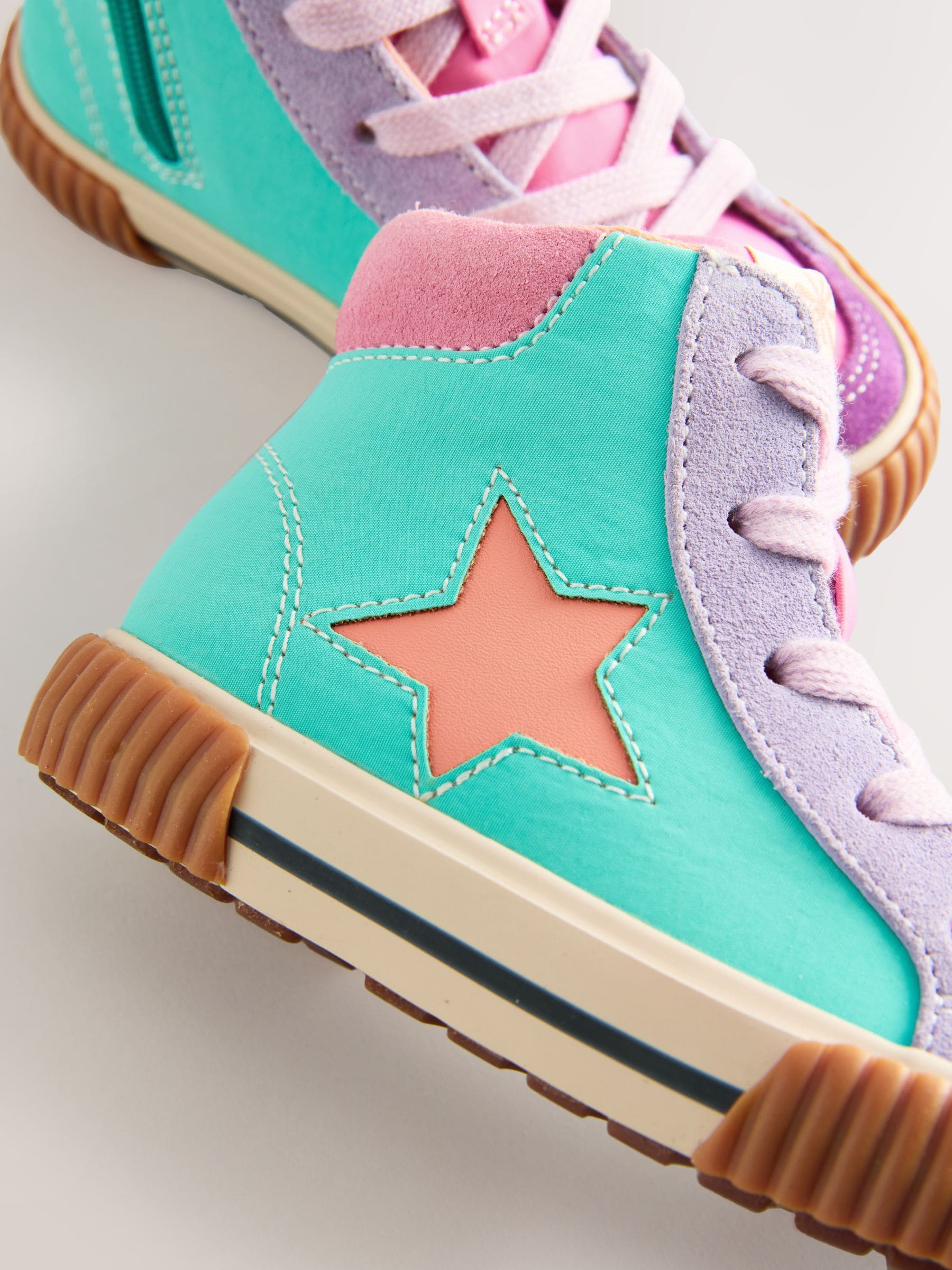 Meerkleurig - Hoge sneakers met ster