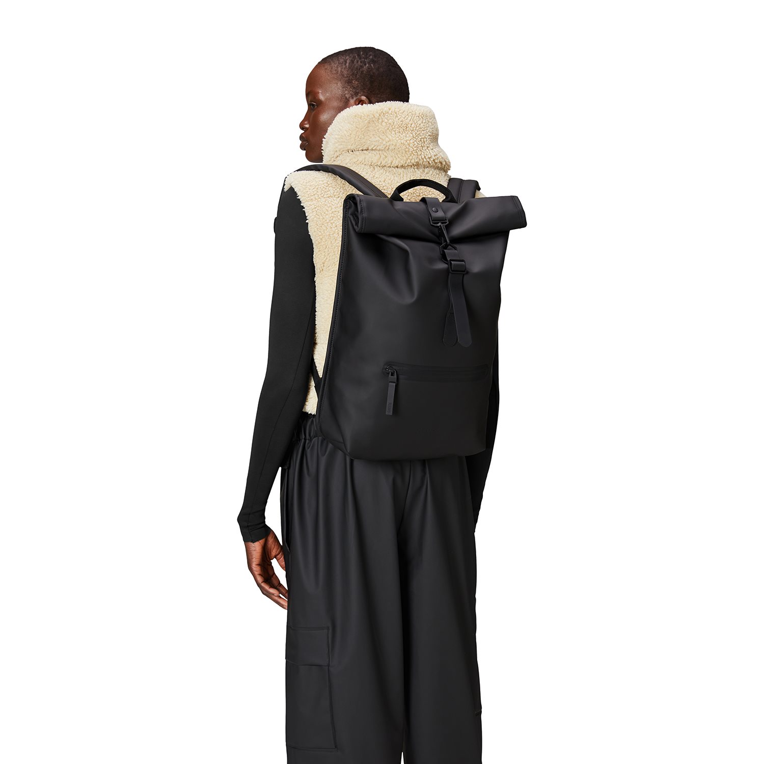 Rains Rolltop Rucksack W3 black