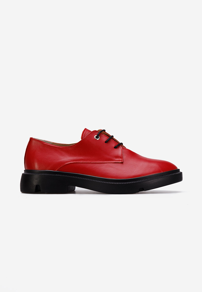 Chaussures derby en cuir rouges Pelado