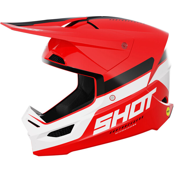 Shot - Casque Race Iron Rouge / Blanc / Noir / Brillant