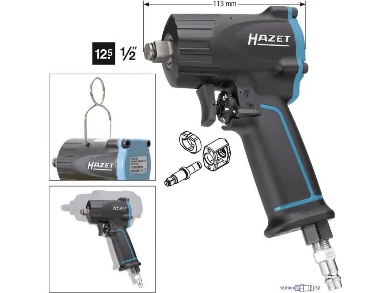 HAZET 9012M, Momentnøgle, Sort, 1/2,1/4